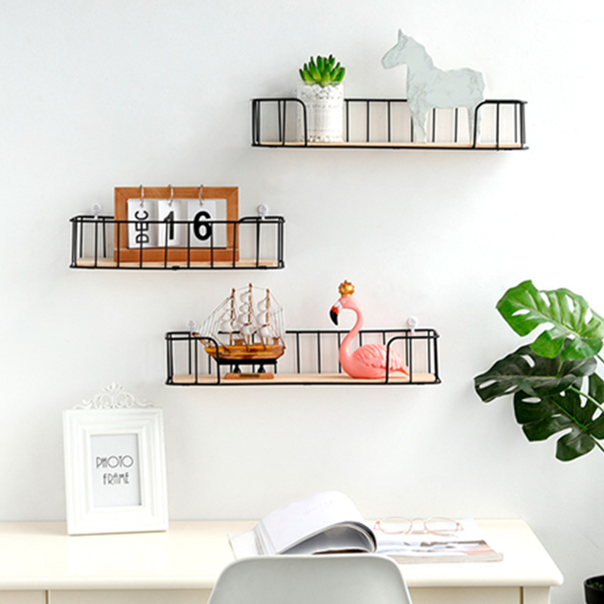 Industrial-Metal-Wire-Wood-Wall-Kitchen-Modern-Loft-Dorm-Storage-Rack-Shelf-Room-Decor-1475554