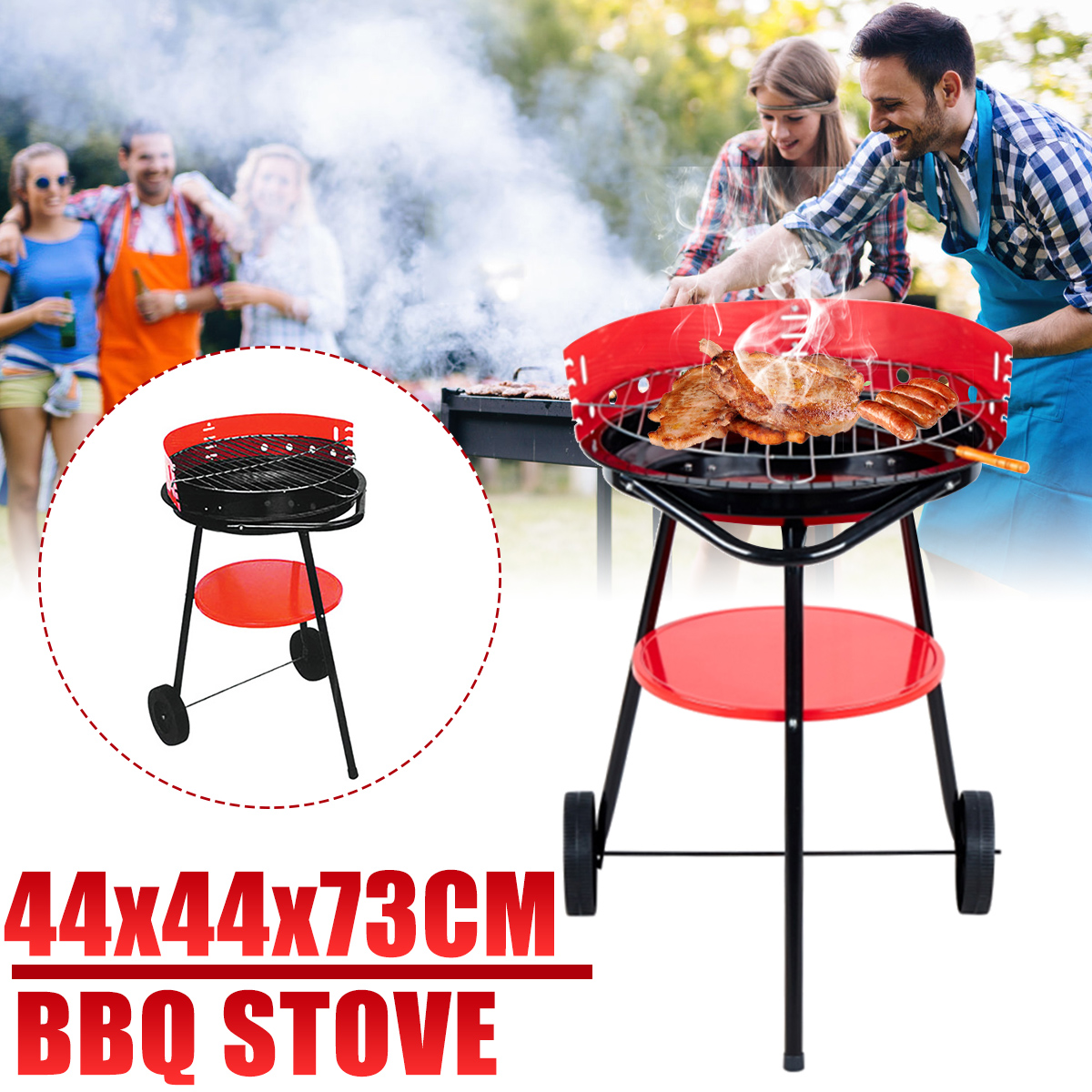 Iron-Charcoal-Meat-Grill-BBQ-Barbeque-with-wheels-Outdoor-Camping-Picnic-Stove-1754134