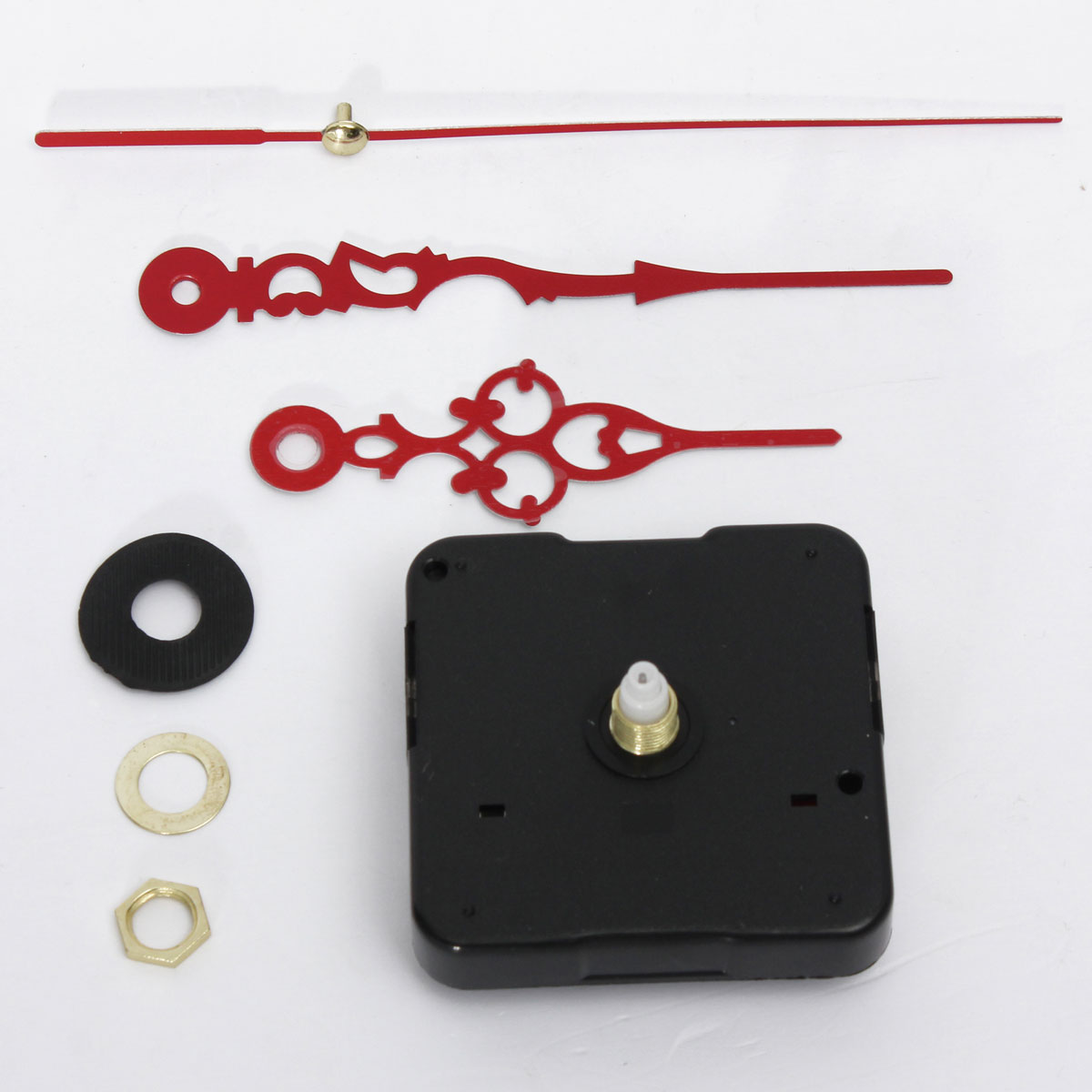 Kit-Quartz-Clock-Movement-Spindle-Mechanism-Parts-Tool-Set-with-Red-Hands-DIY-1338649