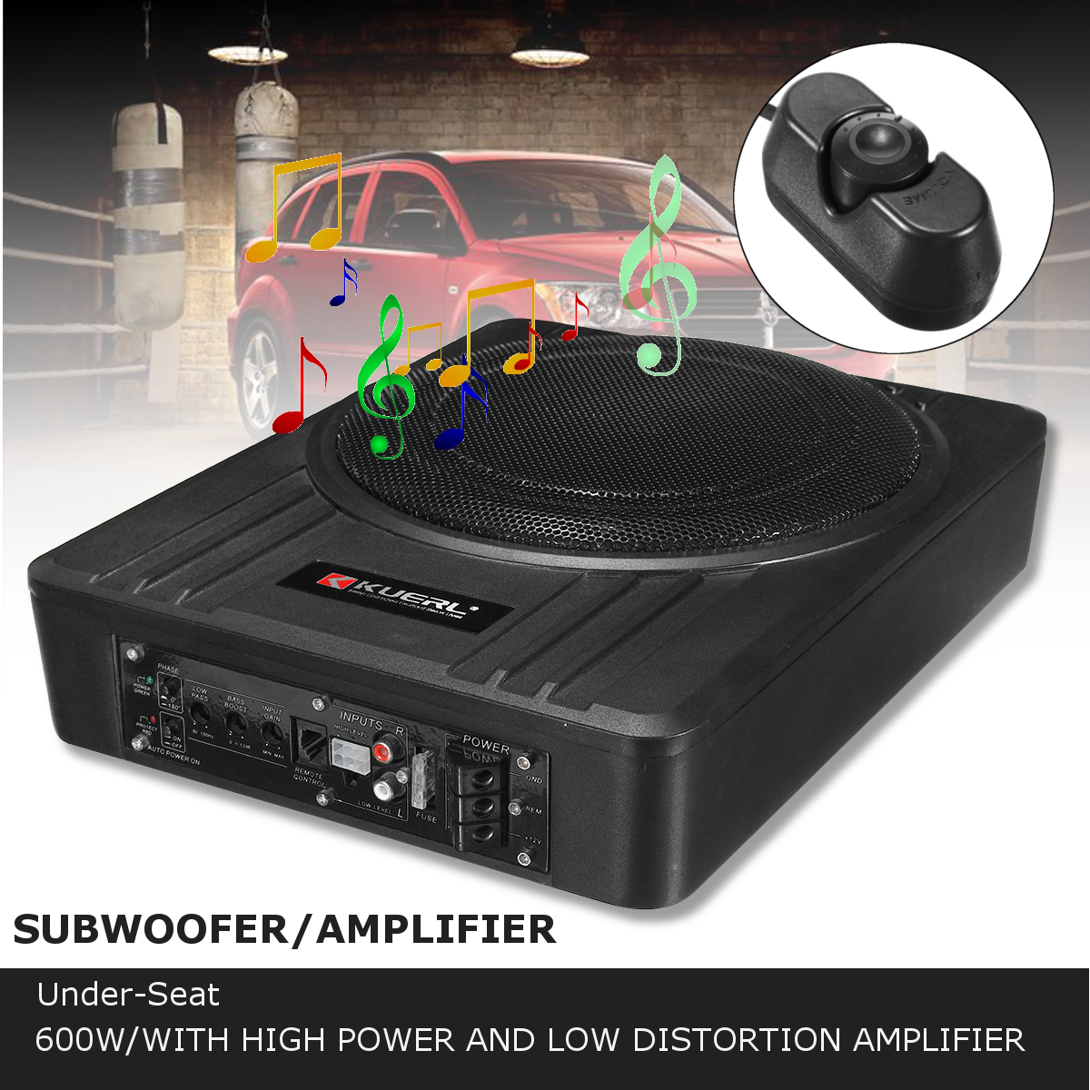 Kuerl-10-Inch-600W-Power-Under-Seat-Enclosed-Car-Subwoofer-Amplifier-Bass-Speaker-1266104