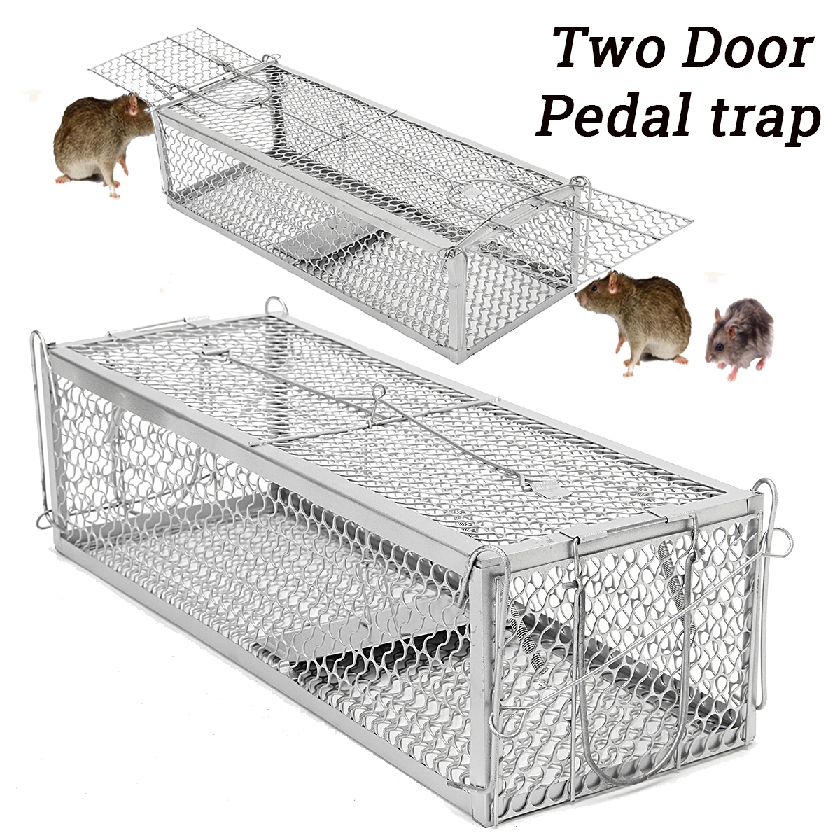 Large-Double-Entry-Mousetrap-Rat-Spring-Cage-Trap-Human-Control-Animal-Rodent-Catcher-No-Poison-1368392