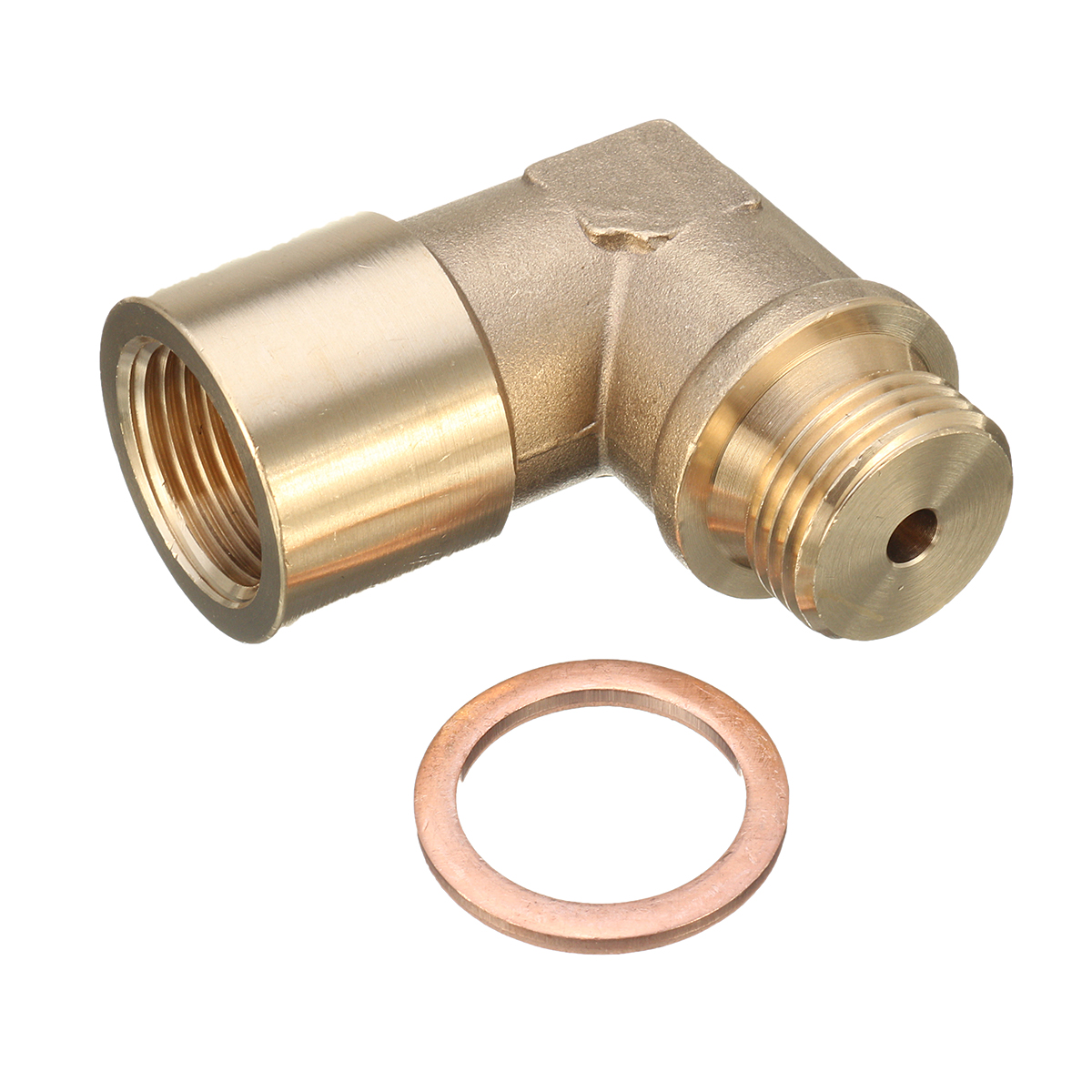 M18X15-Angled-Lambda-O2-Oxygen-Sensor-Extension-Spacer-Brass-For-Decat-1283525