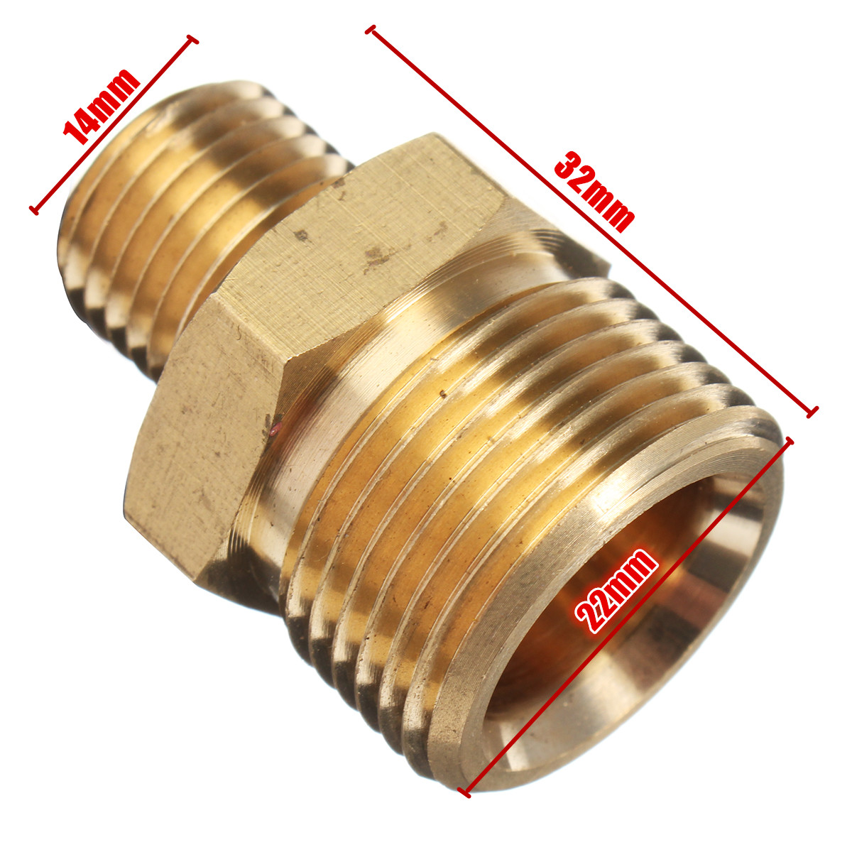 M22-Male-to-14quot-Male-Adapter-Brass-Pressure-Washer-Hose-Quick-Connect-Coupling-Fitting-for-Karche-1283187