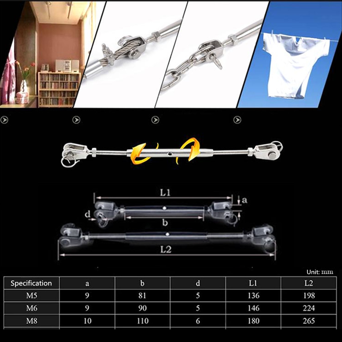 M5-M6-M8-Jaw-amp-Jaw-Turnbuckle-316-Stainless-Steel-Closed-Body-Rigging-Screw-for-Marine-Boat-Yacht-1180221