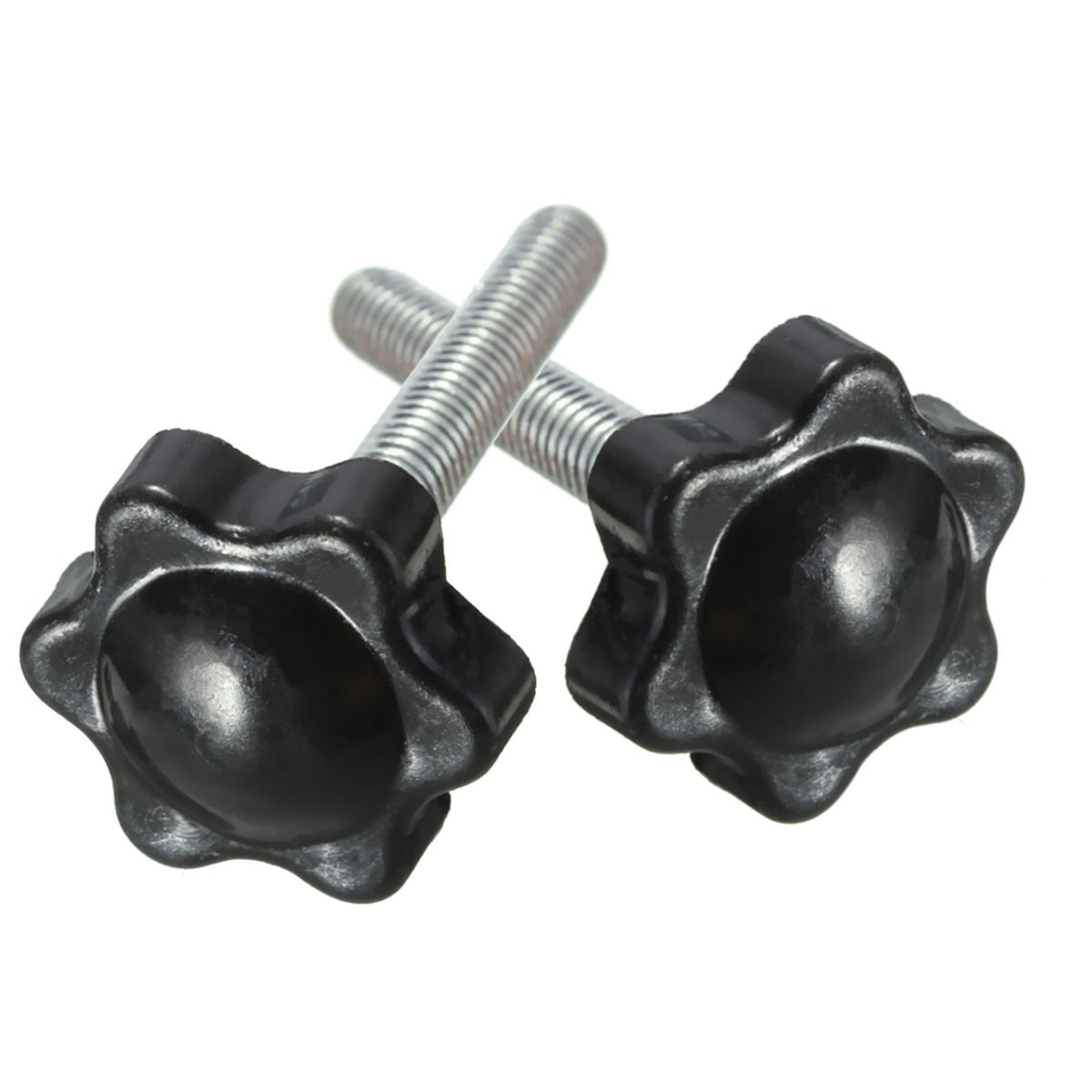 M6x40mm-Star-Shaped-Head-Knob-Screw-Clamping-Plum-Plastic-25mm-Head-Diameter-1011150