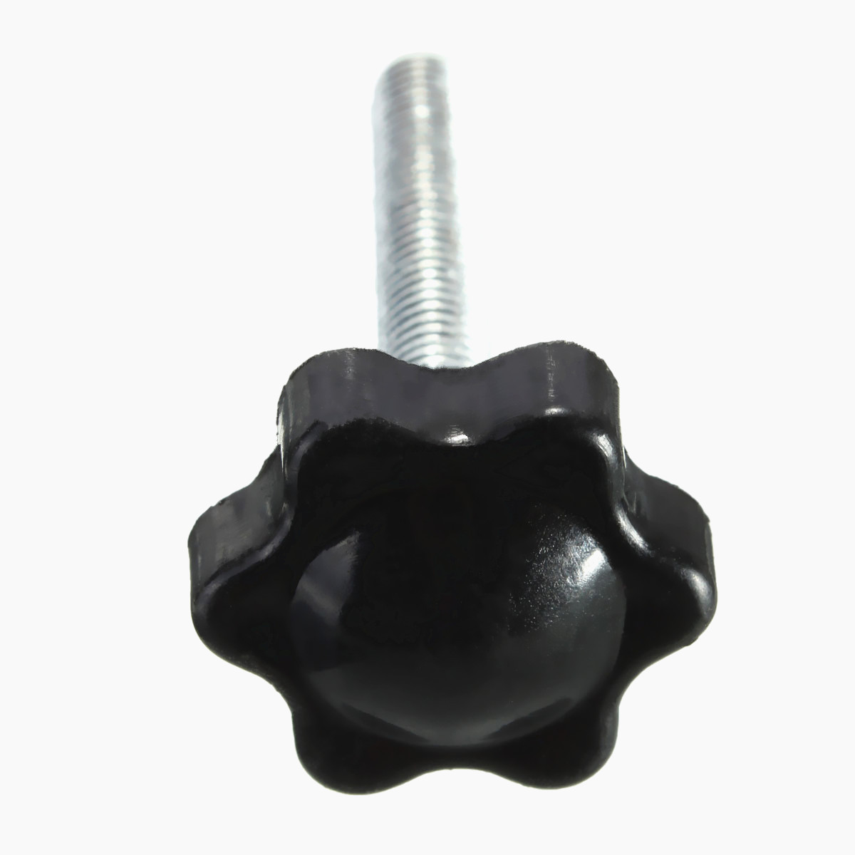 M6x40mm-Star-Shaped-Head-Knob-Screw-Clamping-Plum-Plastic-25mm-Head-Diameter-1011150