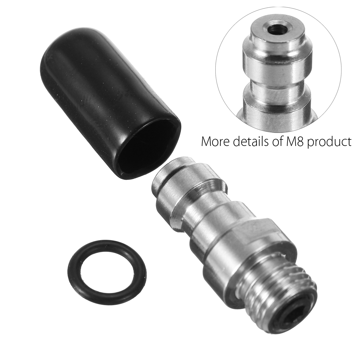 M8x10-Threads-PCP-Fill-Nipple-Stainless-Steel-8mm-Air-Tank-One-Way-Foster-Fitting-Screwed-Joint-1218424