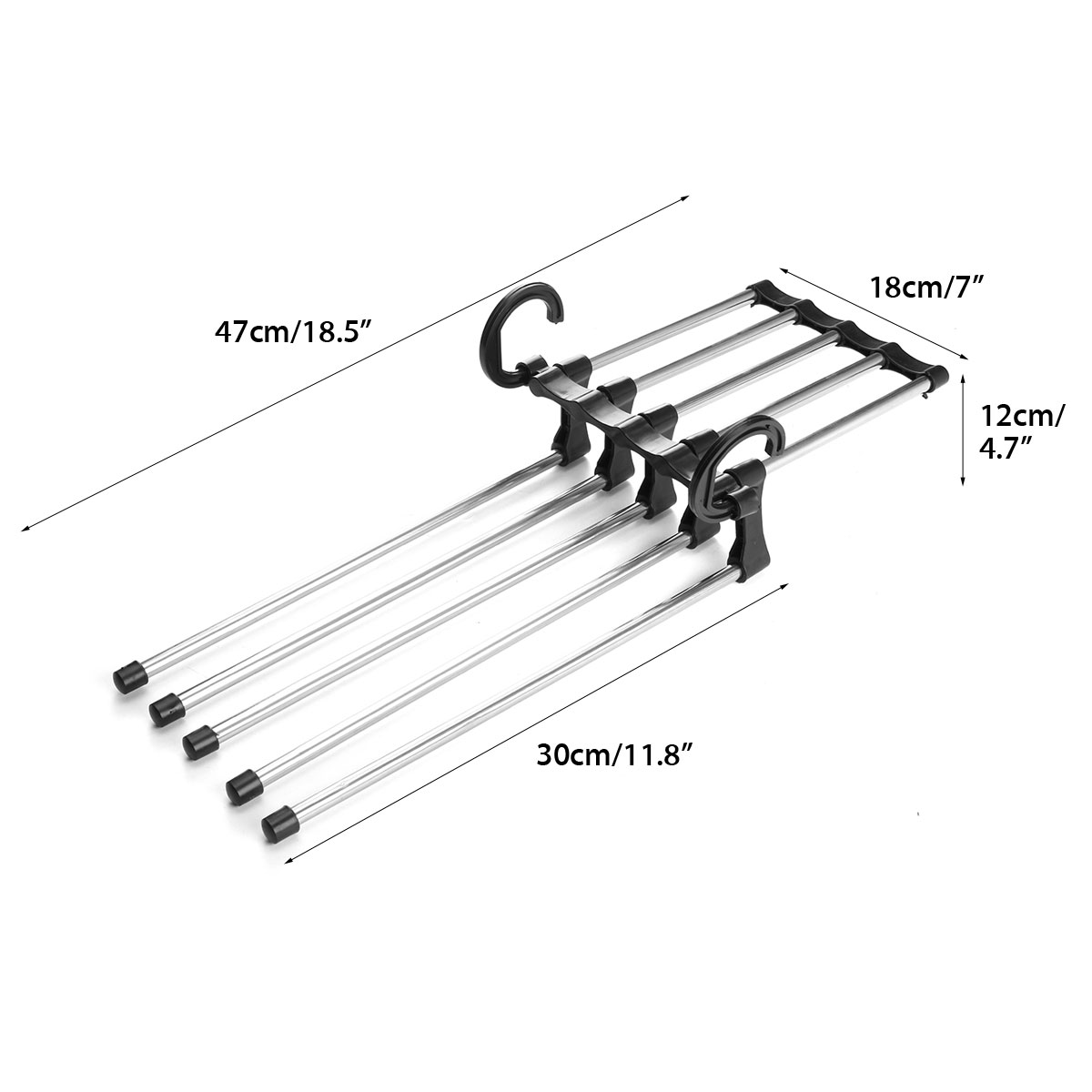 New-5in1-Adjustable-Closet-Organizer-Space-Saver-Trousers-Pants-Rack-Hanger-Hook-1756985