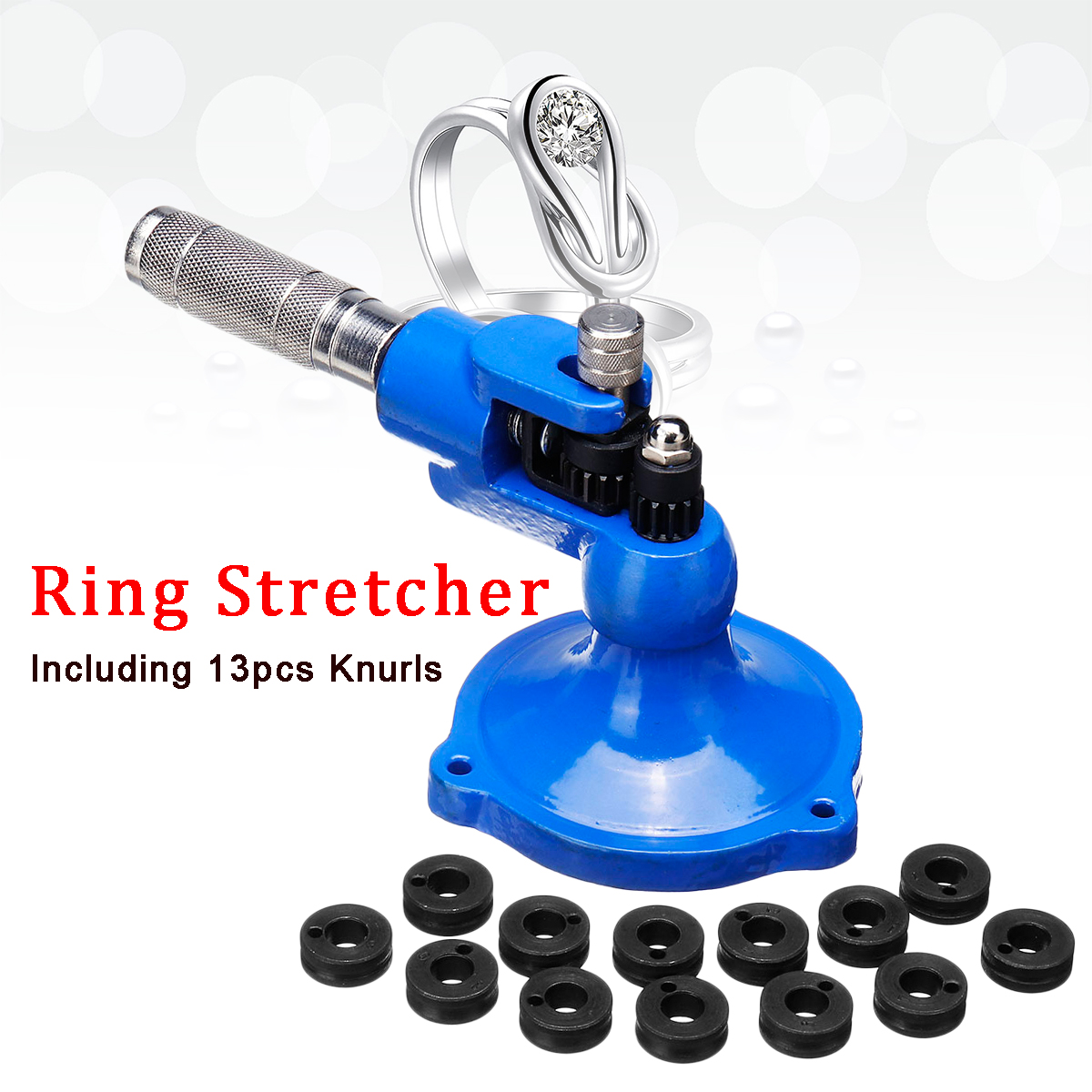 Ring-Stretcher-Expander-Enlarger-For-Stone-Set-Jewelry-Craft-Making-Tools-w-13-Knurls-1404997