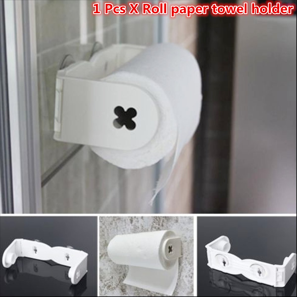 Roll-Paper-Towel-Holder-Sucker-Tissue-Rack-Kitchen-Bathroom-Cabinet-Wall-Mount-1708461