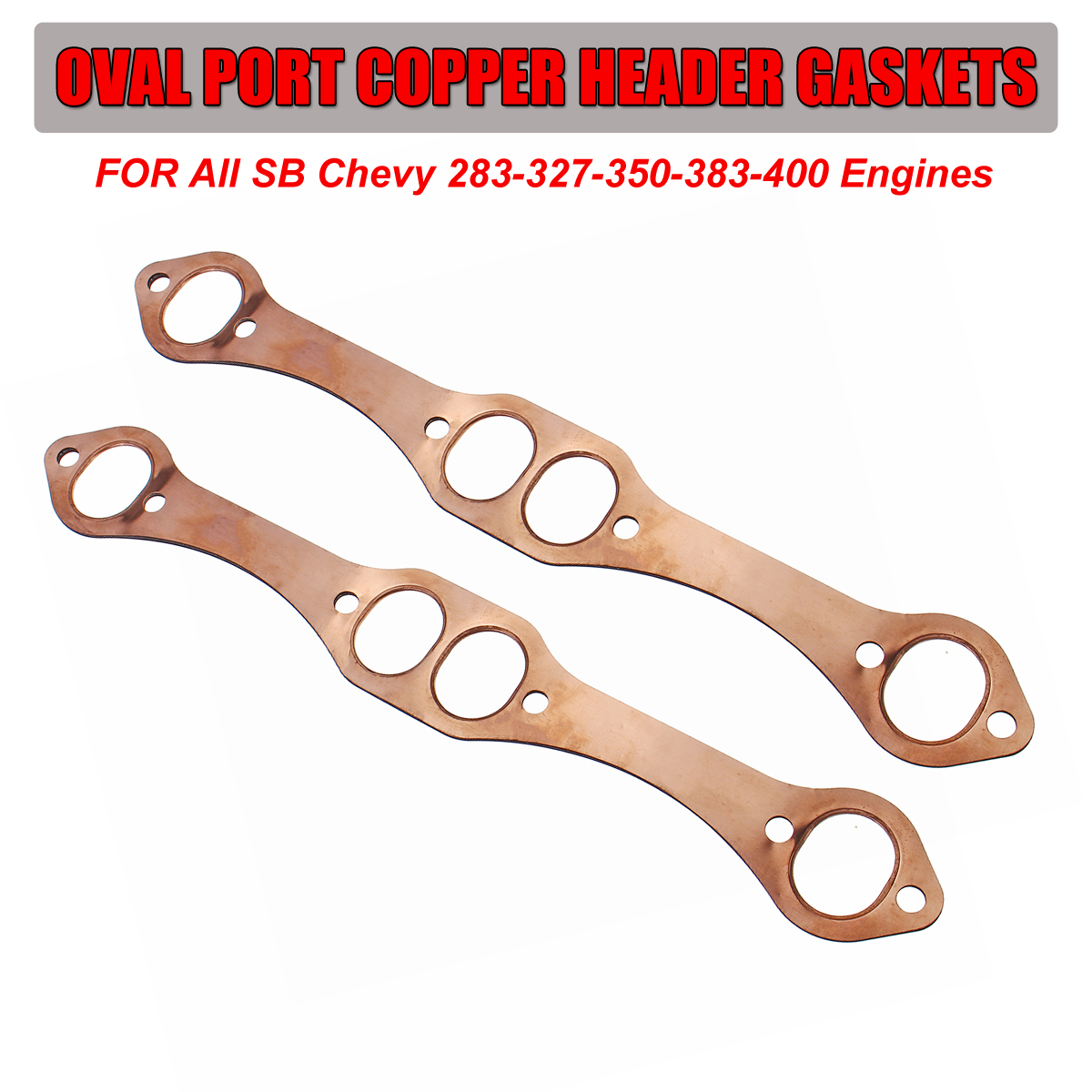 SBC-Oval-Port-Copper-Header-Exhaust-Seal-Gasket-For-SB-Chevy-327-305-350-383-1560133