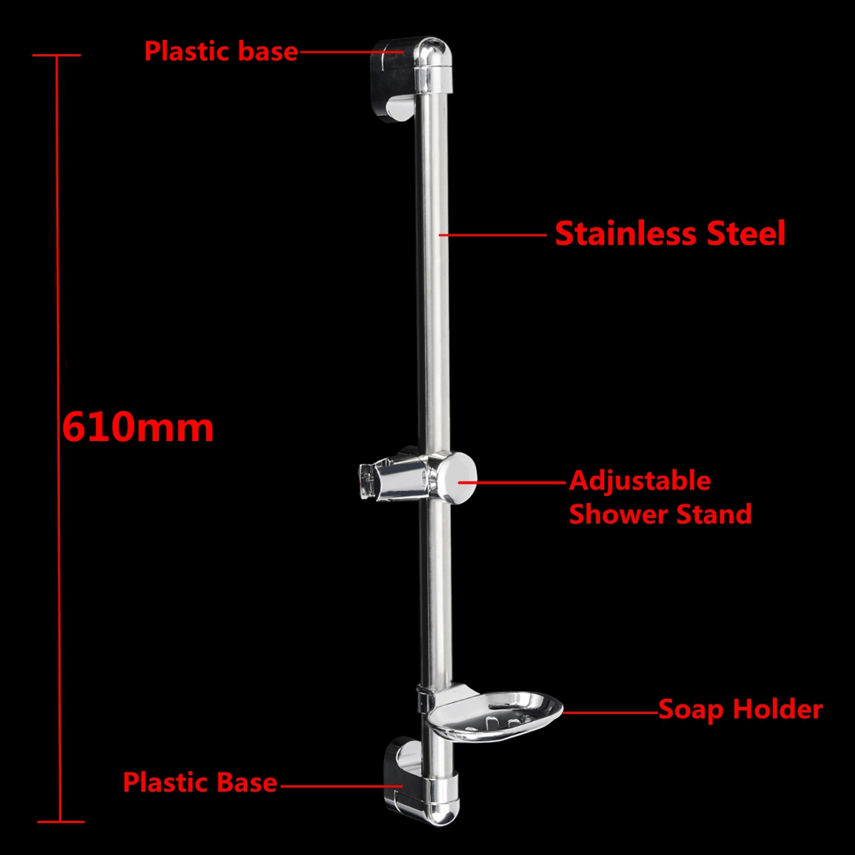 Stainless-Steel-Adjustable-Riser-Rail-Bar-Shower-Stand-Soap-Stand-Shower-Head-Towel-Holder-610mm-1286226