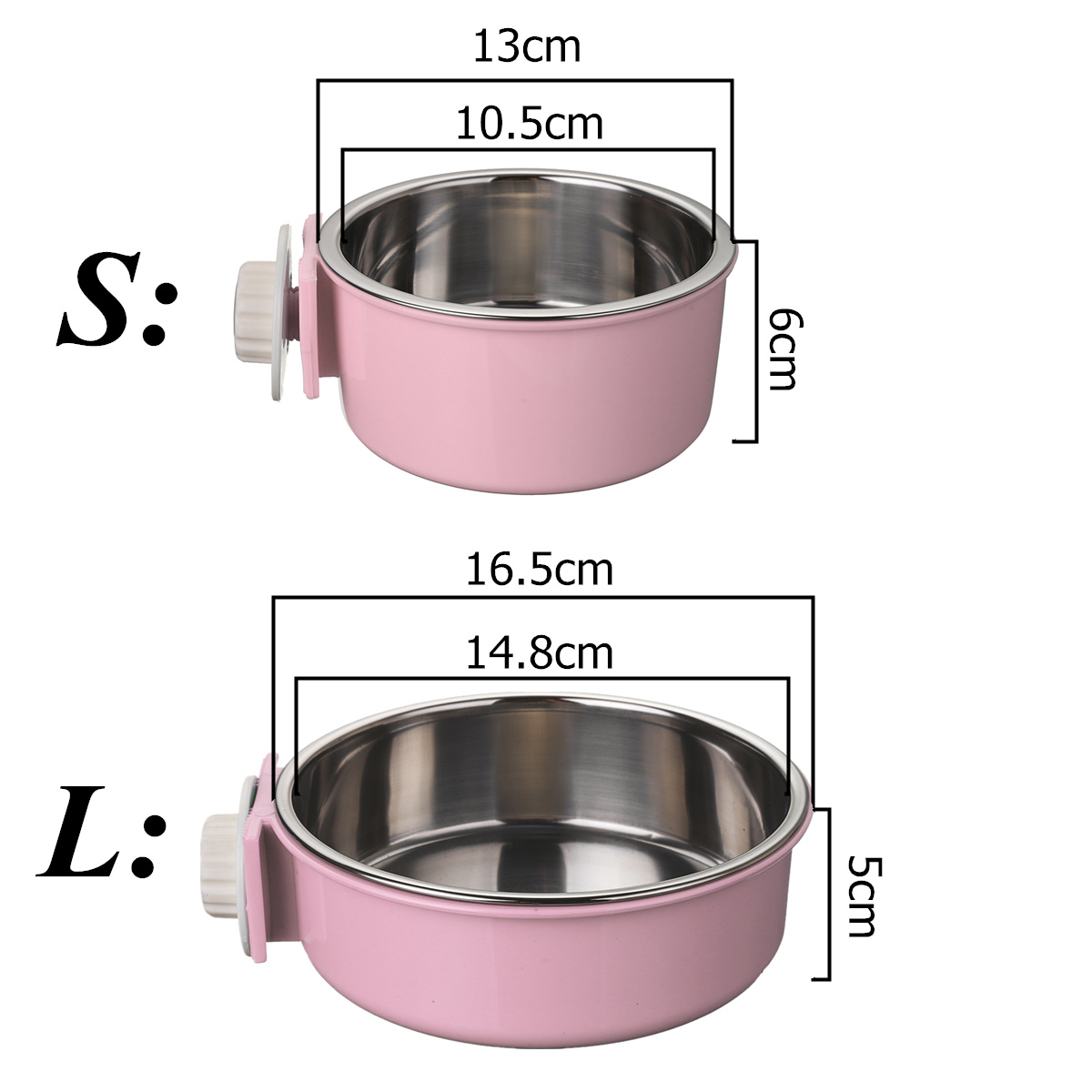 Stainless-Steel-Dog-Cat-Bird-Puppy-Pet-Hanging-Cage-Bowl-Feeding-Water-Food-1341073