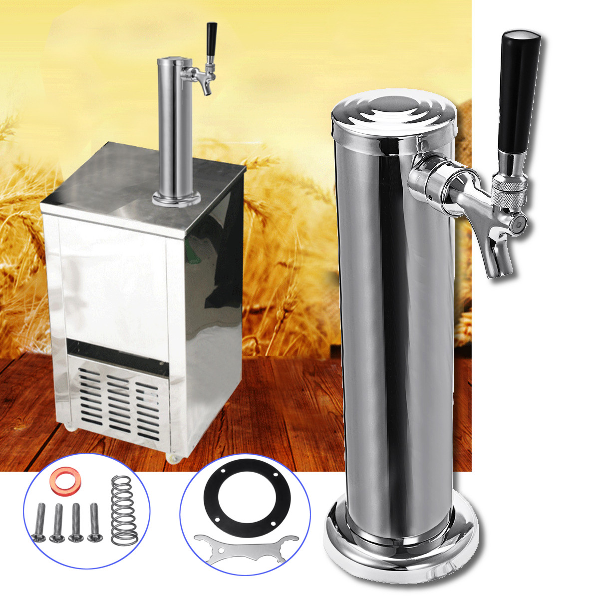 Stainless-Steel-Juice-Brewage-Draft-Single-Dispenser-Faucet-Tap-Drink-Tower-Bar-1529897