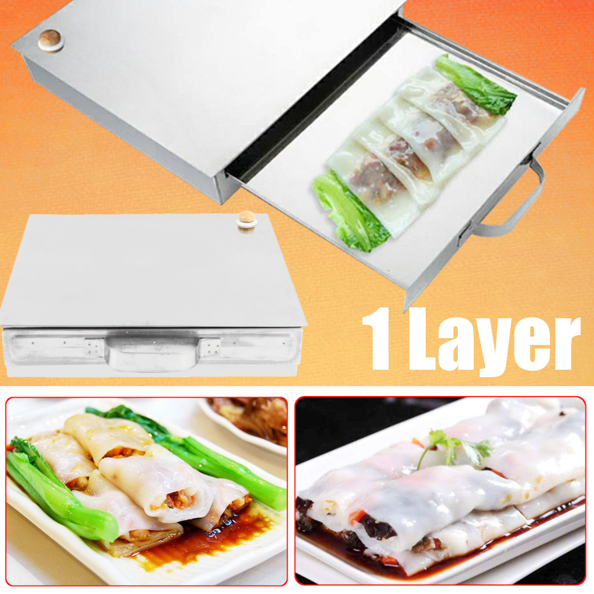 Stainless-Steel-Tray-1-Layer-Steamed-Vermicelli-Rice-Roll-Machine-Kitchen-Cooking-Steamer-Drawer-1339660