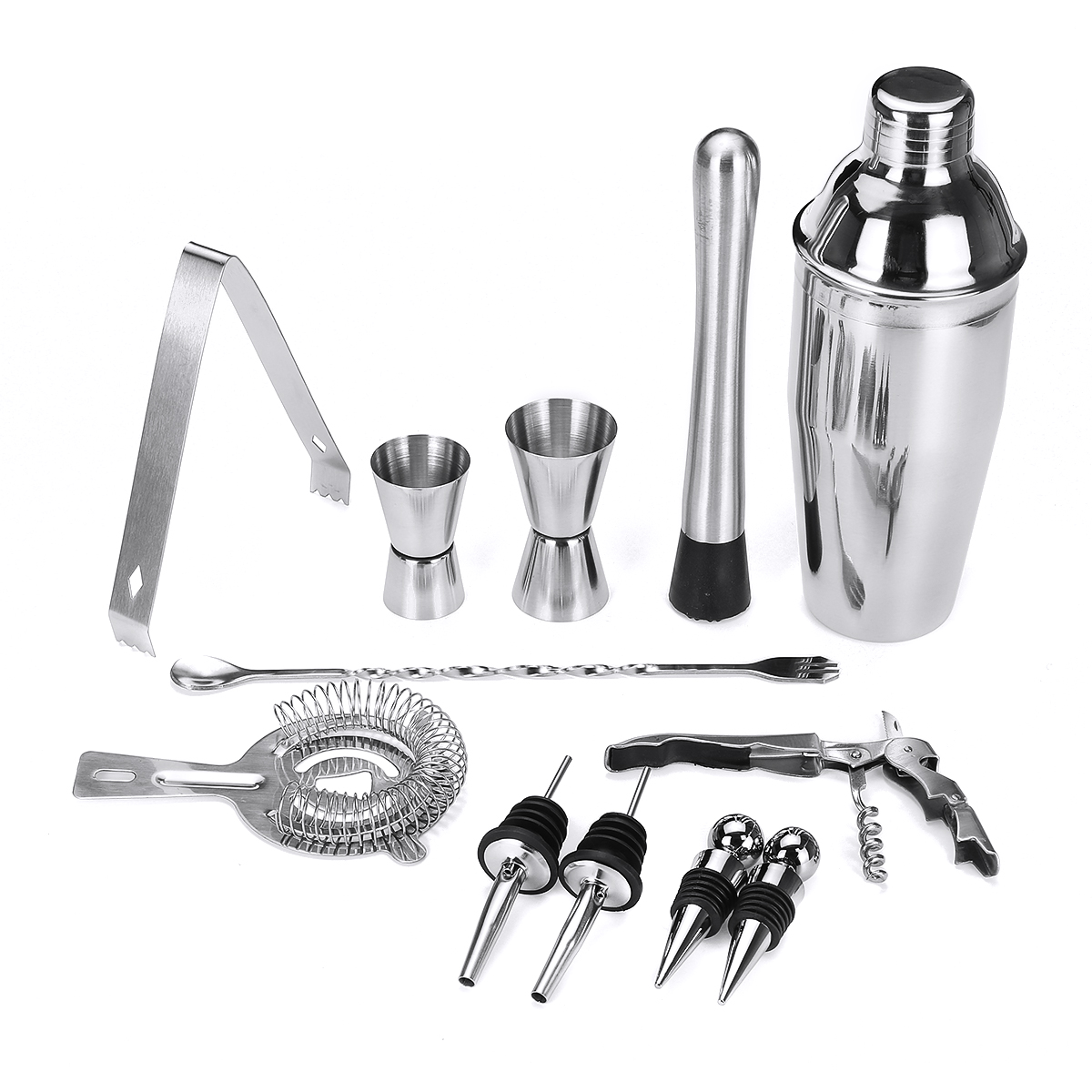 Stainless-Steel-Vintage-Boston-Cocktail-Shaker-Set-Kit-750ml-Jigger-Mixer-1635968