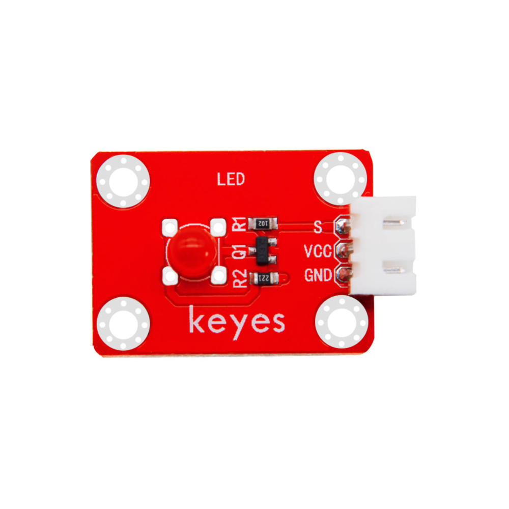 Keyes-Brick-Red-LED-ModulePad-hole-Anti-reverse-Plug-White-Terminal-for-Arduino-1699940