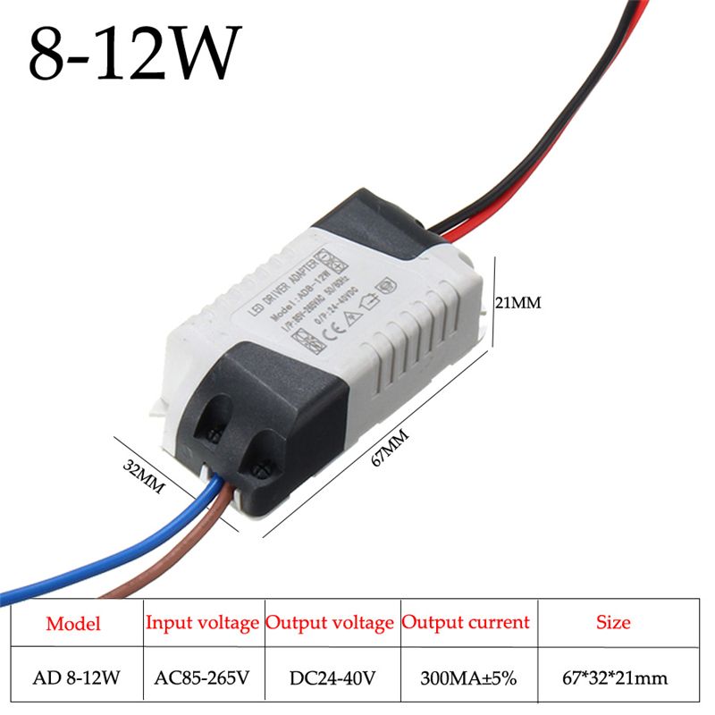 AC85-265V-To-DC24-40V-8-12W-300mA-LED-Light-Lamp-Driver-Adapter-Transformer-Power-Supply-1135389