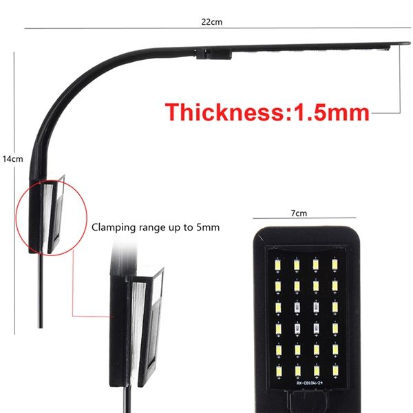 10W-24-LED-Aquarium-Lamp-Fish-Tank-Water-Plant-Clip-Light-AC220V-1269377