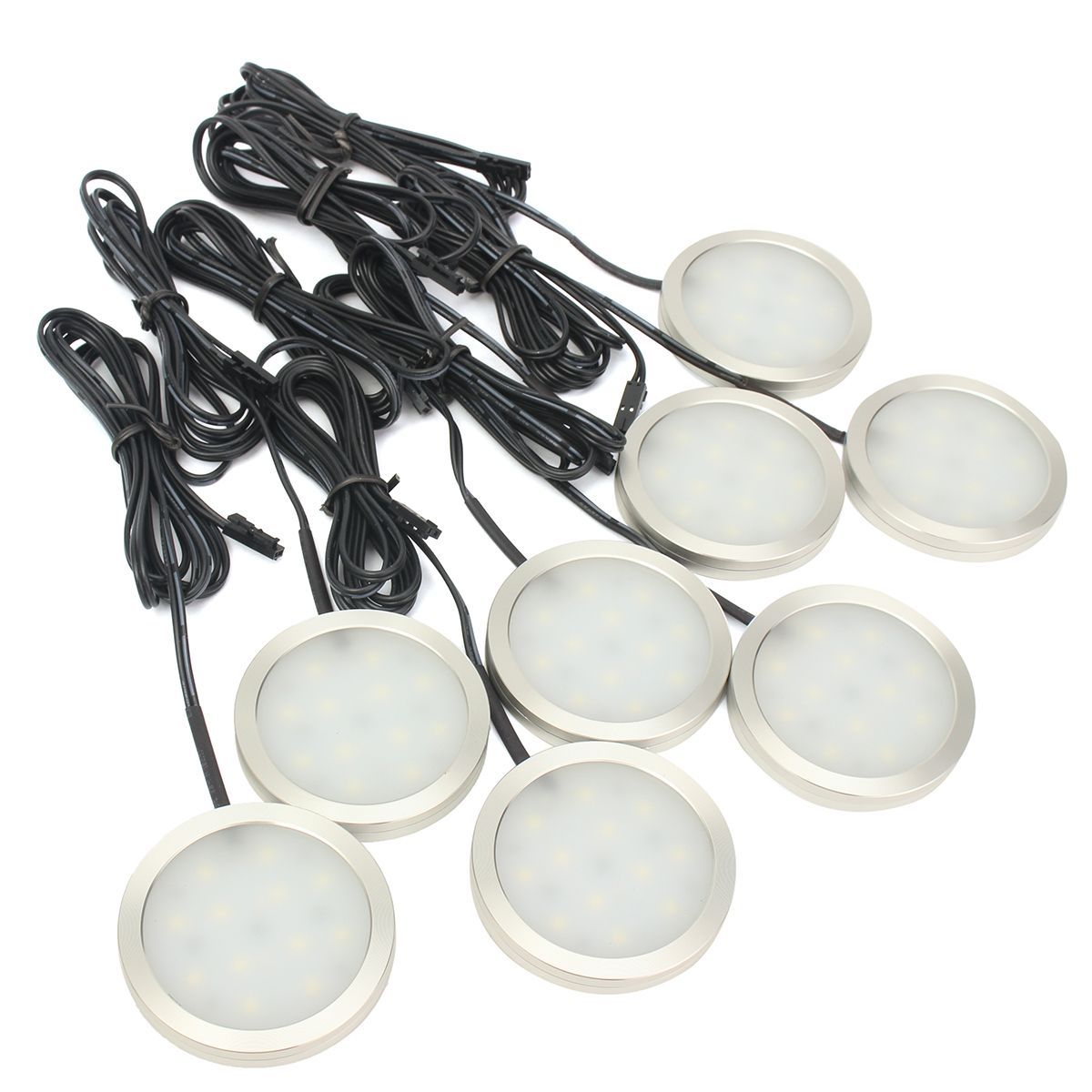 8PCS-LED-Cabinet-Light-White-Dimmable-Kitchen-Counter-Under-Puck-RF-Wireless-Remote-Control--Power-S-1682682