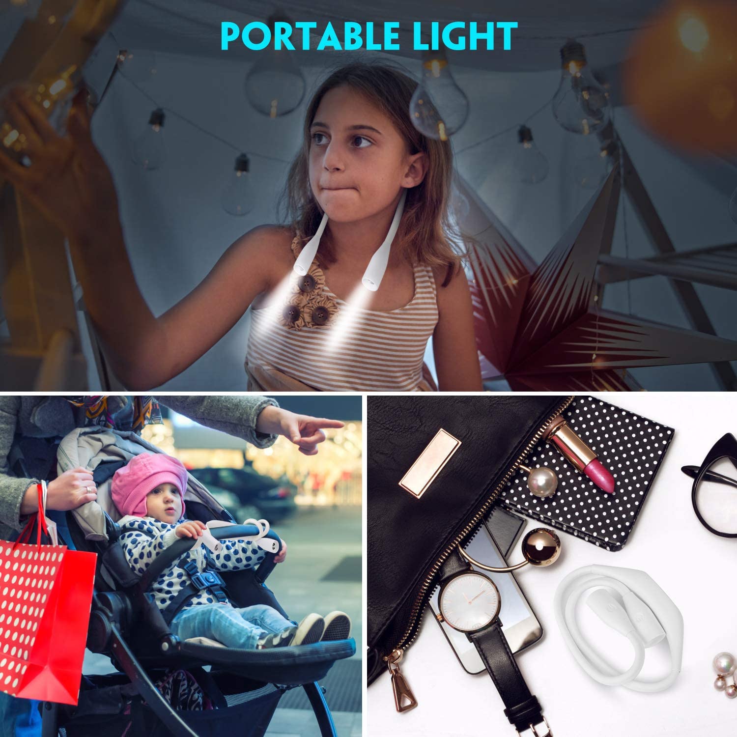 Book-Light-Portable-Rechargeable-4-LED-Reading-Light-with-2-Flexible-Soft-Silicone-Arms-USB-Cable-fo-1714412