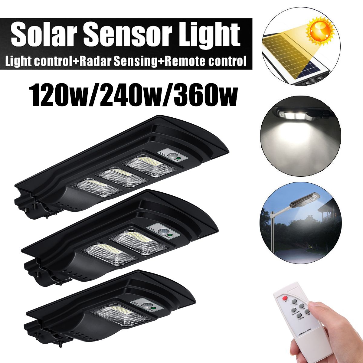 120-360W-LED-Solar-Straszligenlampe-Straszligenlaterne-Solarleuchte-Lichtsensor-Garden-R-1674813