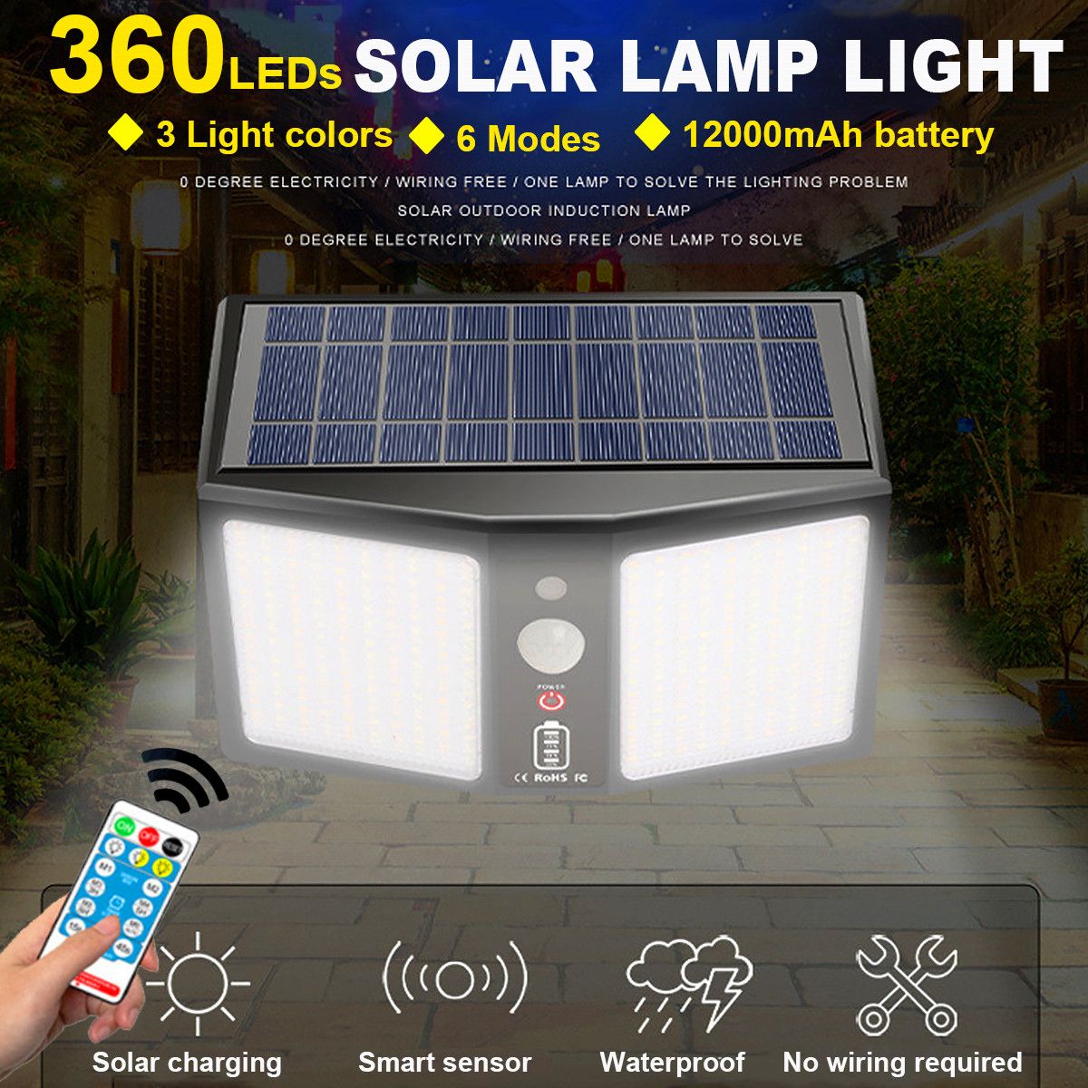 20W-360LED-Waterproof-Solar-Light-Human-Sensor-Outdoor-Garden-Security-Wall-Lamp--Remote-Control-1753862