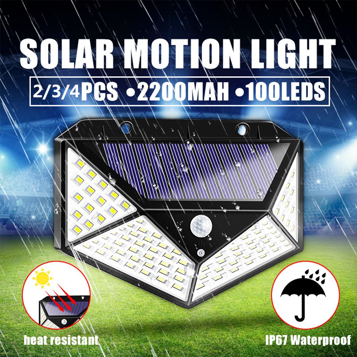 234PCS-100LED-Solar-Light-Wireless-Motion-Sensor-Waterproof-Security-Outdoor-Garden-Wall-Lamp-1728316