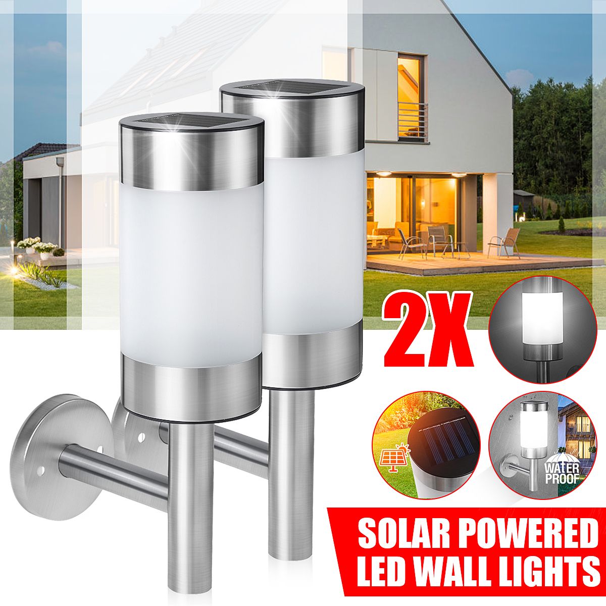 2x-Stainless-Steel-Solar-Powered-LED-Wall-Lights-Shed-Fence-Door-Outdoor-Garden-1757565