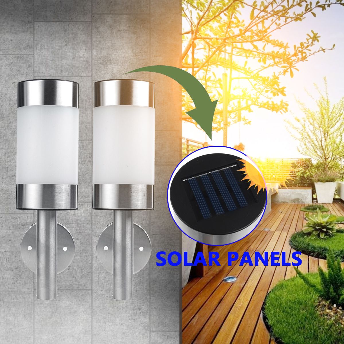 2x-Stainless-Steel-Solar-Powered-LED-Wall-Lights-Shed-Fence-Door-Outdoor-Garden-1757565