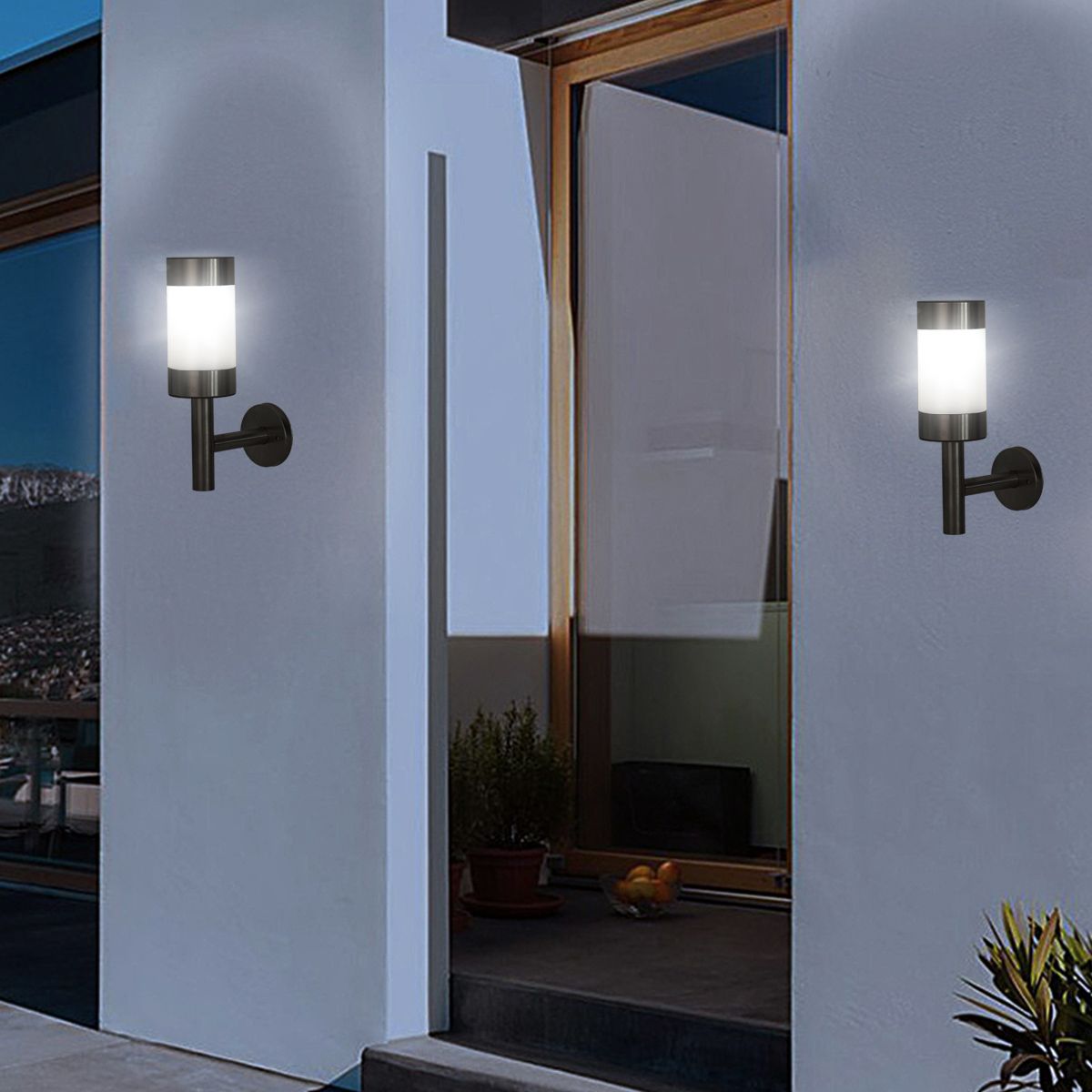 2x-Stainless-Steel-Solar-Powered-LED-Wall-Lights-Shed-Fence-Door-Outdoor-Garden-1757565