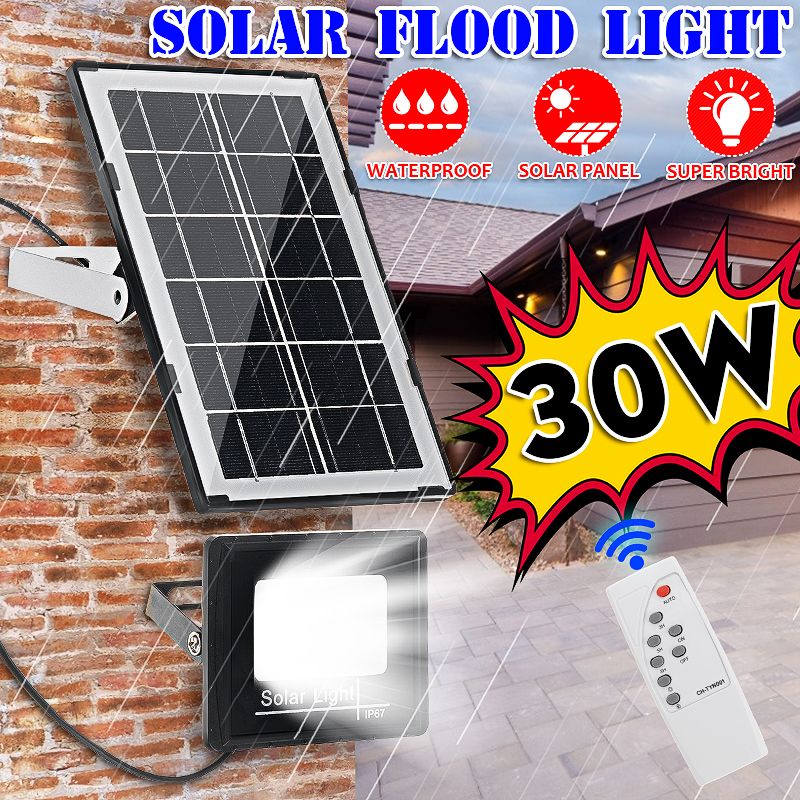 30W-27LED-Solar-Powered-Flood-Light-Outdoor-Garden-Wall-Lamp-Waterproof--Remote-1679189