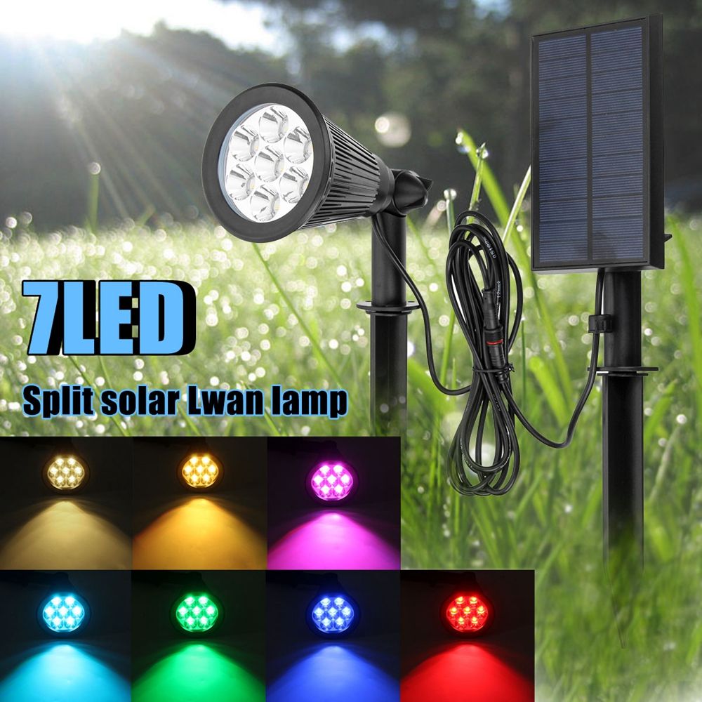 Solar-7-LED-Color-Changing-Spot-Light-Wall-Garden-Outdoor-Yard-Landscape-Lamp-1327435