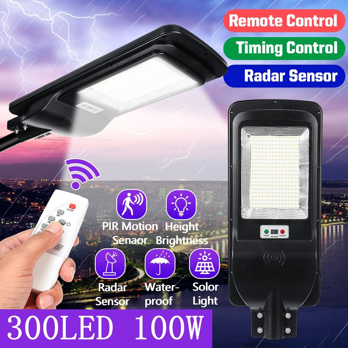 300LED-Solar-Street-Light-PIR-Motion-Sensor-Garden-Yard-Wall-LampRemote-1618796