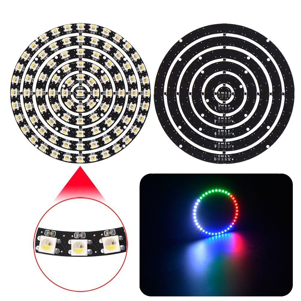 LUSTREON-WS2812B-5050-SMD-RGB-RGBW-RGBWW-93LEDs-Ring-Light-Chip-Board-DC5V-1239427