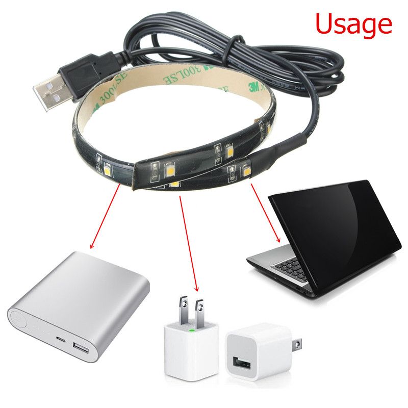 LED-Strip-30CM-Light-3528-Waterproof-With-USB-Port-Cable-Super-Bright-DC-5V-975814