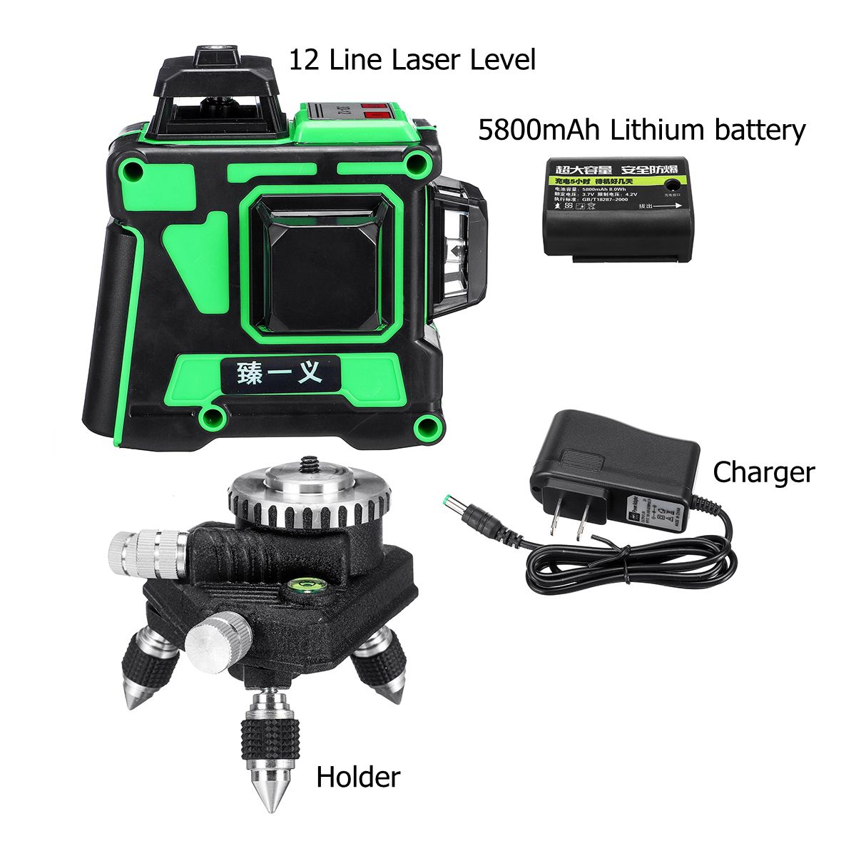 12-Lines-360-Degree-HorizontalampVertical-Cross-3D-Green-Laser-Level-Self-1525331