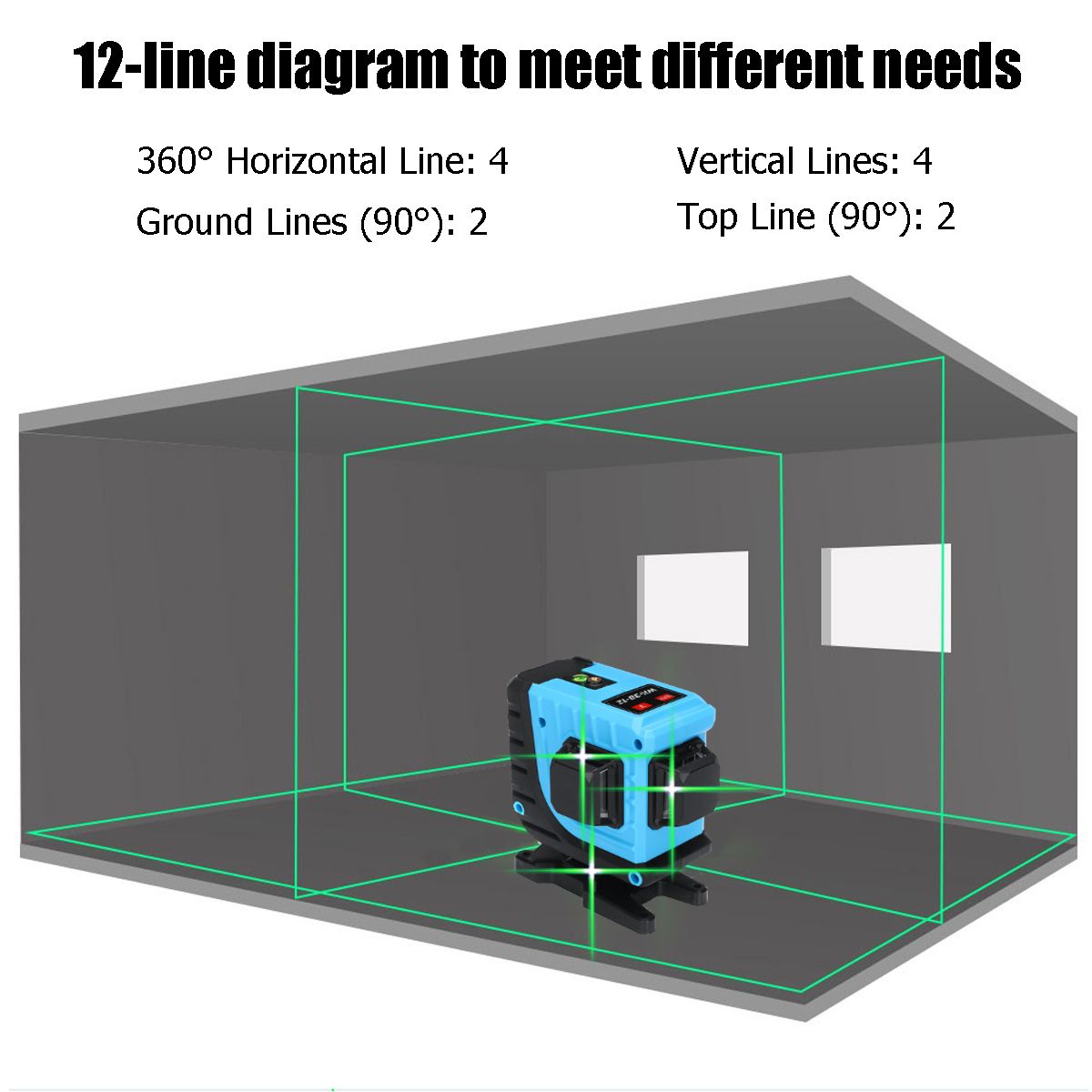 12-Lines-360deg-3D-Cross-Lines-Green-Laser-Level-Self-Leveling-APPRemote-Control-1571286