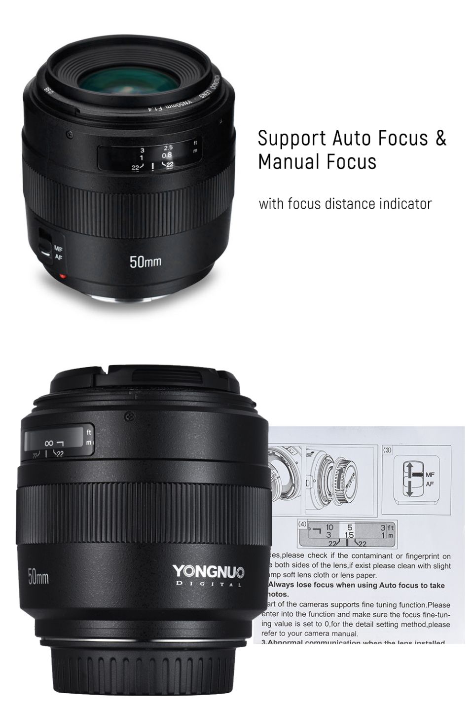 YONGNUO-YN50mm-F14-Auto-Focus-AF-MF-DSLR-Camera-Lens-for-Canon-EF-for-Nikon-F-1377999