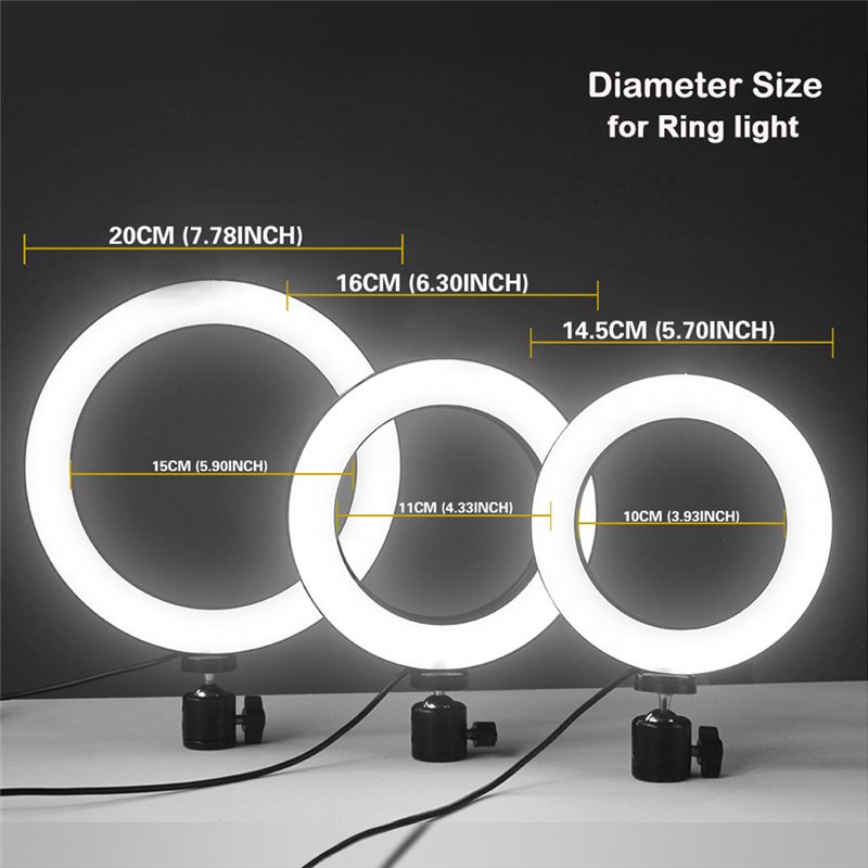 16cm-20cm-26cm-3500-5500k-Photography-Dimmable-LED-Selfie-Ring-Light-Photo-Studio-Lamp-With-Phone-Ho-1649961