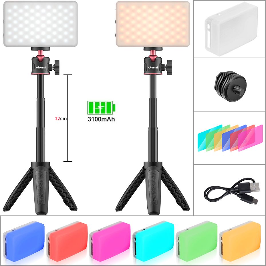 Ulanzi-MT-08-VL120-Mini-Tripod-LED-Light-Kit-Dimmable-Fill-Light-with-Color-Gel-Live-Broadcast-Youtu-1749493