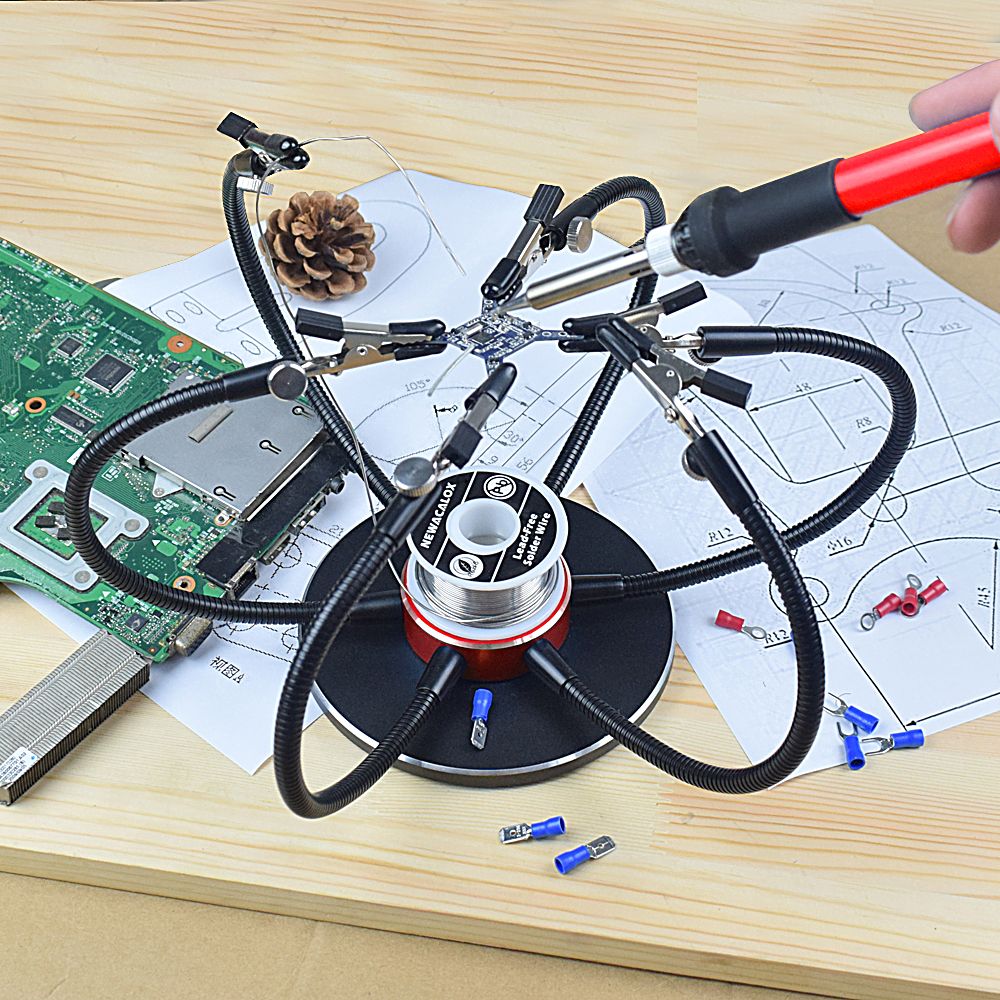 NEWACALOX-Soldering-Iron-Holder-Soldering-Station-USB-6Pcs-Flexible-Arms-Third-Hand-Welding-Tool-1674113