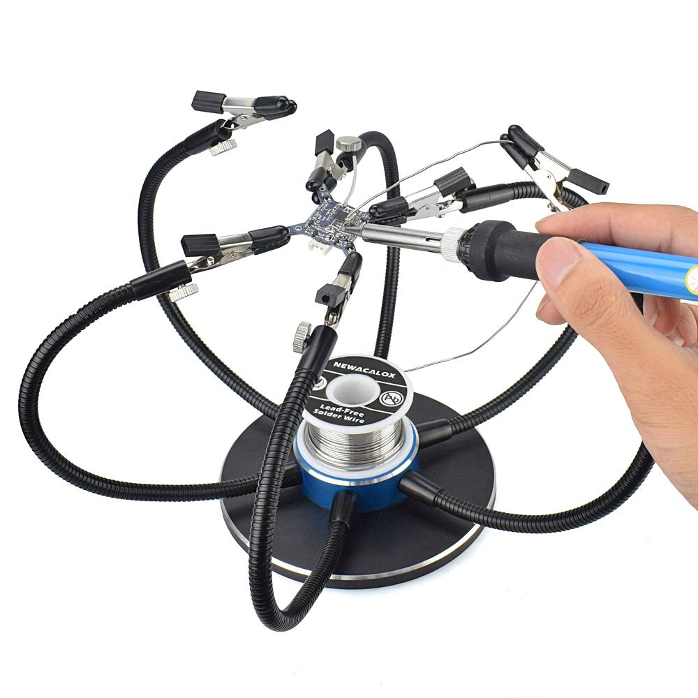 NEWACALOX-Soldering-Iron-Holder-Soldering-Station-USB-6Pcs-Flexible-Arms-Third-Hand-Welding-Tool-1674113