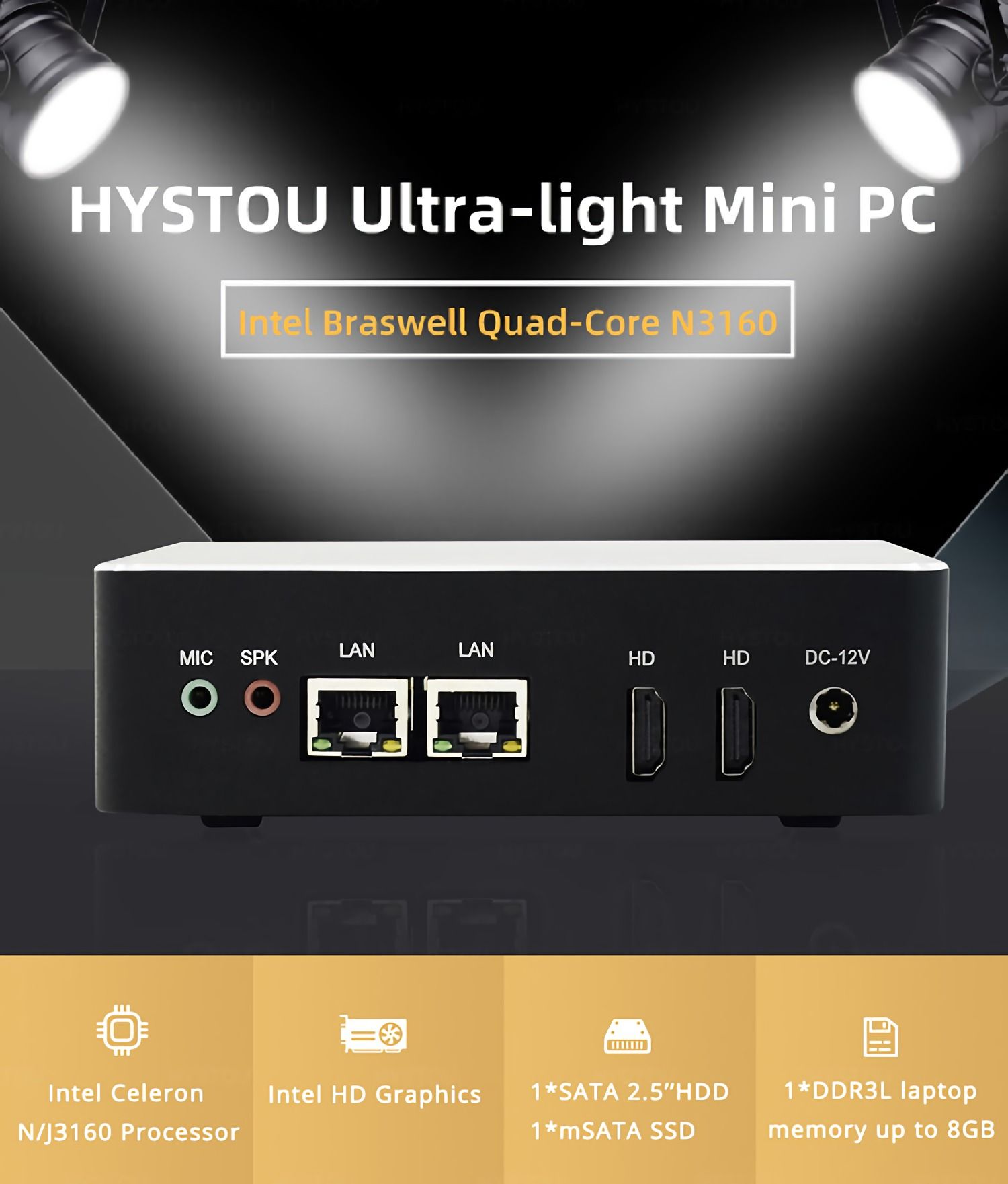 HYSTOU-H1-Intel-Celeron-N3160-4G-RAM-64G128G-SSD-Quad-Core-160-GHz-to--224-GHz-Intel-HD-Graphics-Dua-1688754