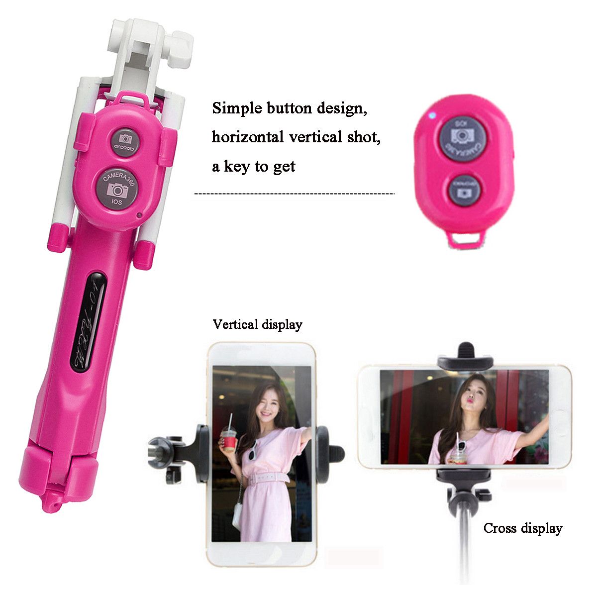 Remote-Control-Foldable-Unipod-Selfie-Stick-Portable-Handheld-Tripod-with-bluetooth-Shutter-For-Smar-1660701