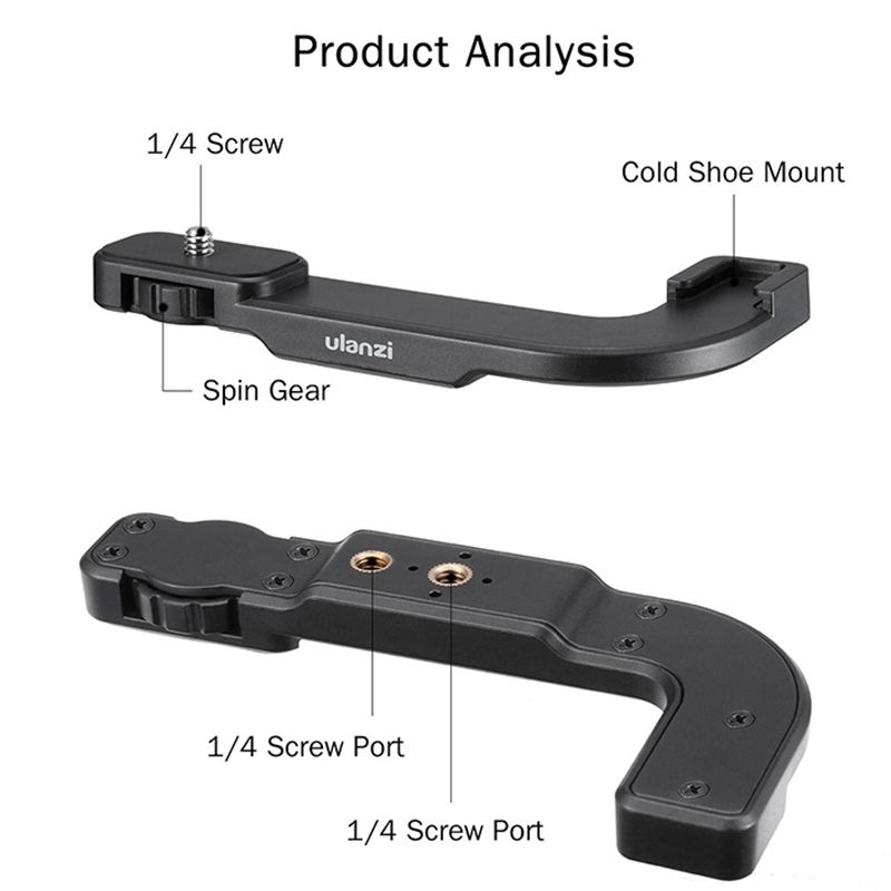 Ulanzi-PT-9-Cold-Shoe-Camera-Mount-Bracket-Photo-Studio-ABS-Material-with-14-Inch-Screw-Holes-for-Mi-1608859