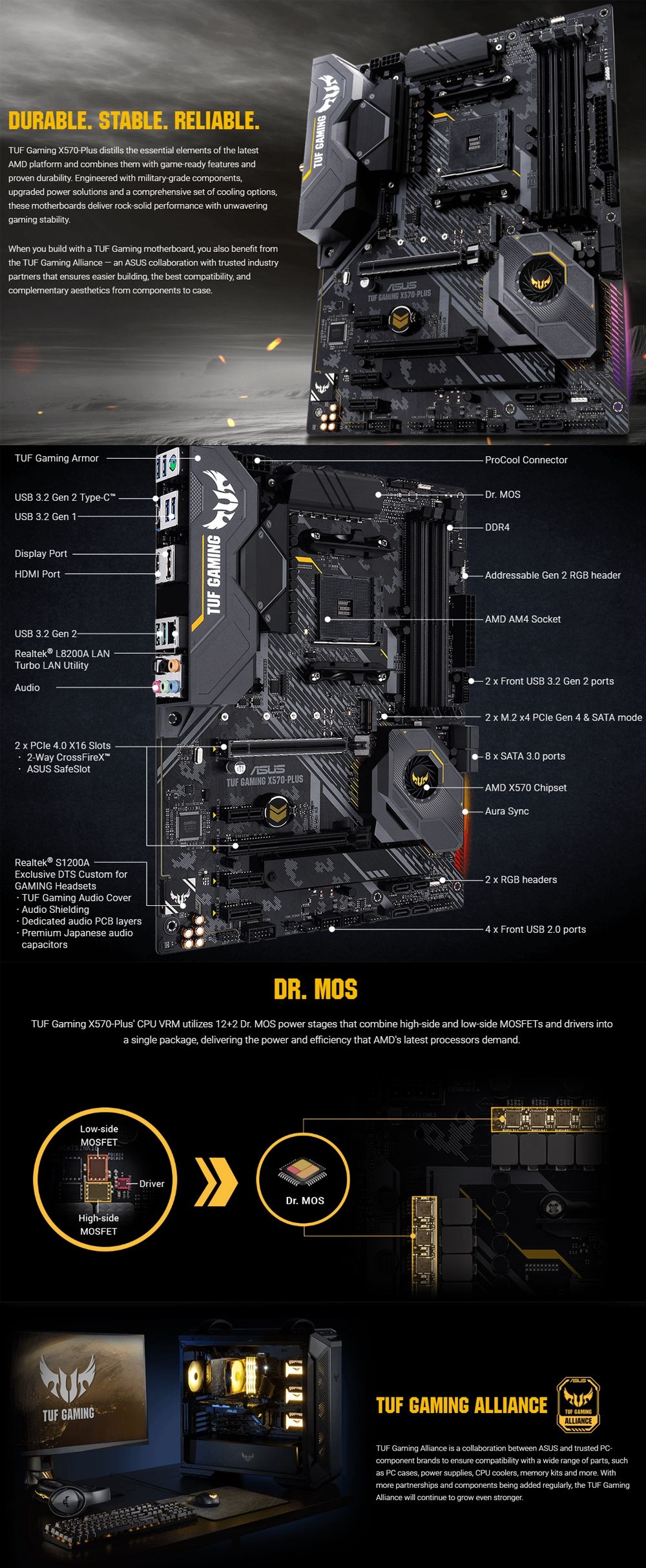 ASUS-TUF-X570-PLUS-GAMING-AMD-X570-Chip-ATX-Motherboard-Mainboard-PCI-E-40-Dual-M2-RGB-Lighting-for--1603917