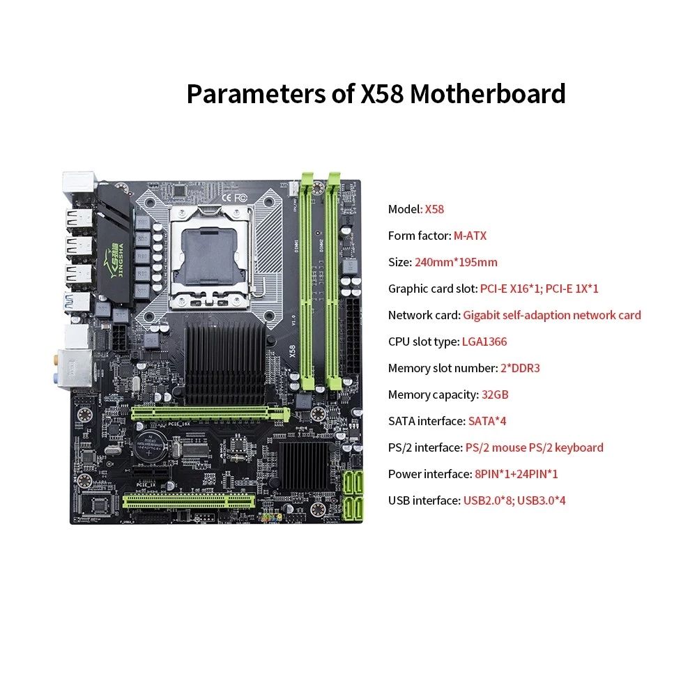 JingSha-X58M-30-Motherboard-DDR3-LGA1366PIN-M-ATX-Mainboard-Support-RECC-CPU-X56505670-1765267