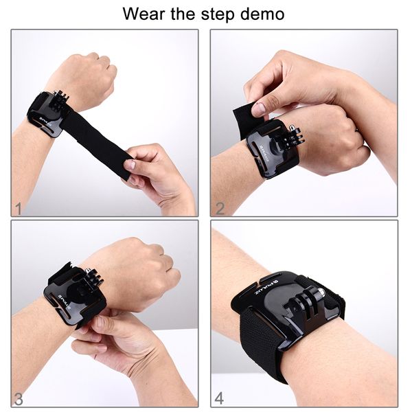 PULUZ-Hand-Wrist-Arm-Leg-Straps-360-degree-Rotation-Mount-for-Gopro-SJCAM-Yi-Action-Camera-1151761