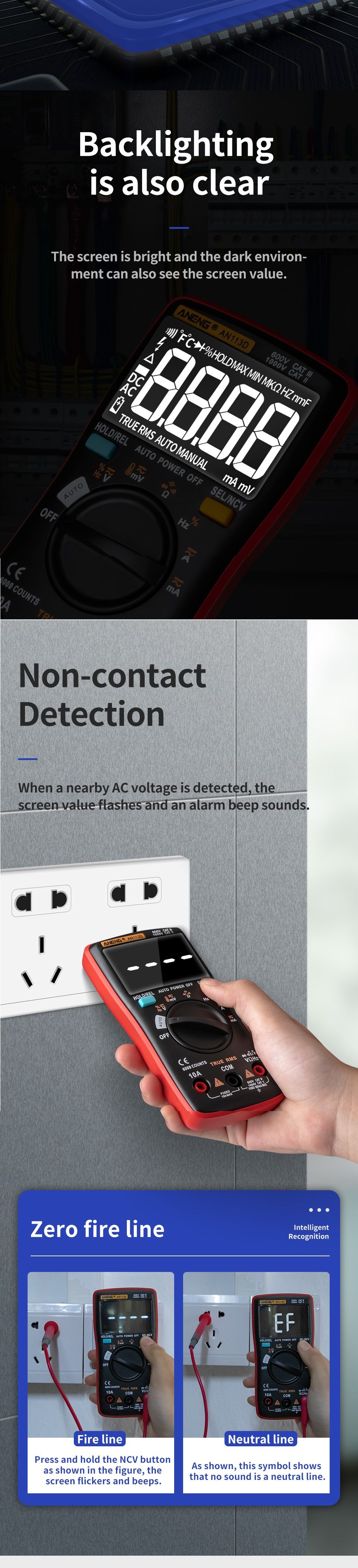 ANENG-AN113D-Intelligent--Auto-Measure-True--RMS-Digital-Multimeter-6000-Counts-Resistance-Diode-Con-1568882